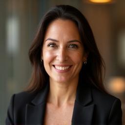 Retrato de Laura Rojas, CFO, con experiencia en banca internacional y una actitud profesional y acogedora